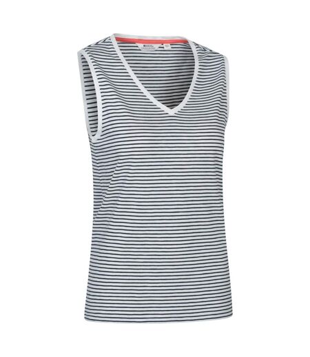 Womens/ladies whitley striped v neck vest top navy Mountain Warehouse