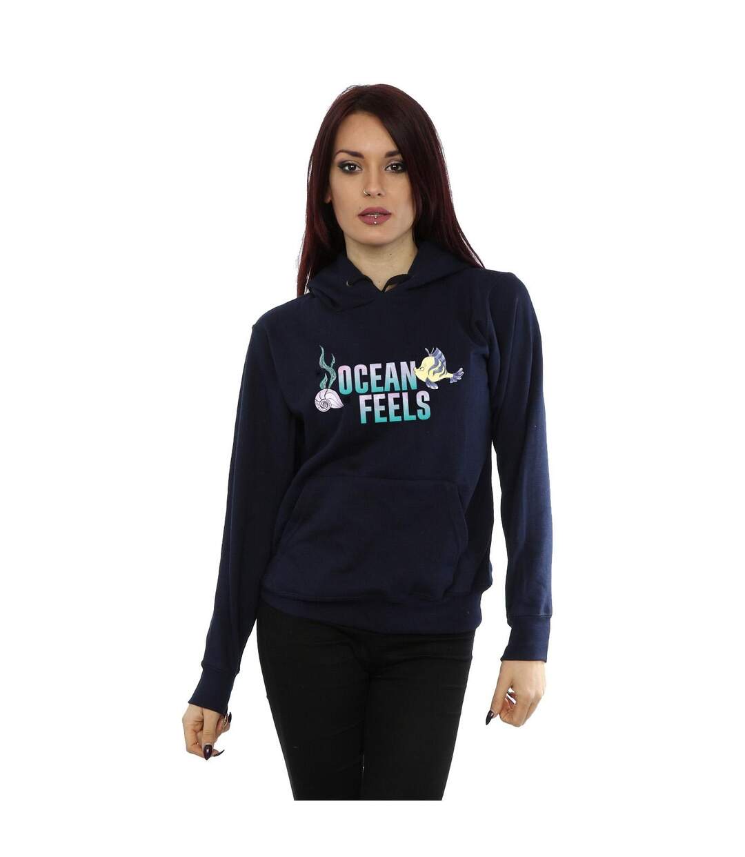 Disney - Sweat à capuche THE LITTLE MERMAID OCEAN - Femme (Bleu marine) - UTBI9565-2