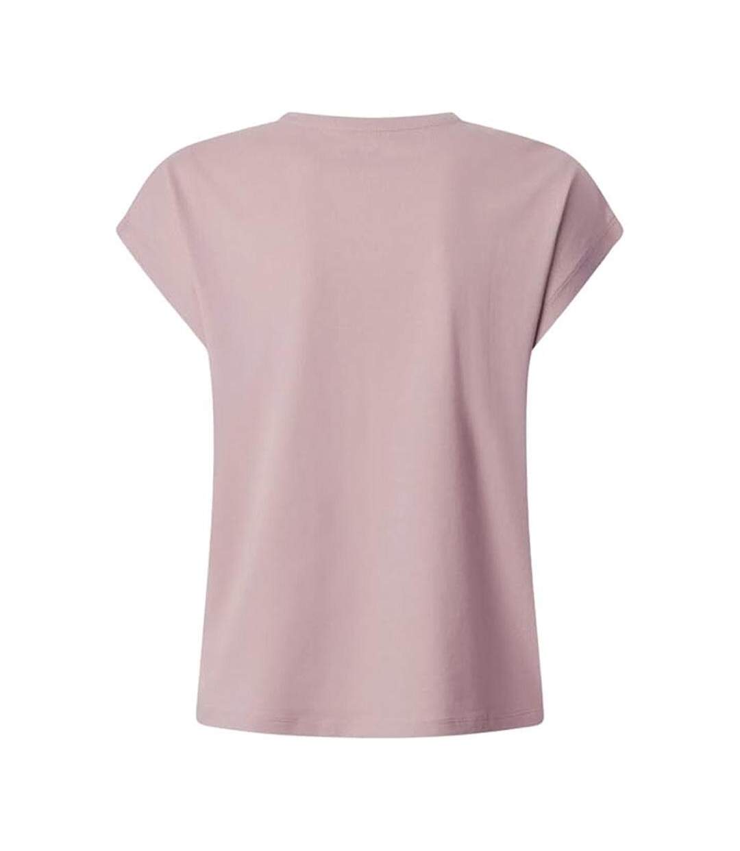 T-Shirt rose femme pepe jeans catalina cloudy-2