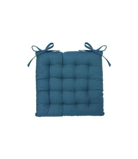 Galette de Chaise Loria 38x38cm Bleu Canard