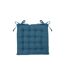 Galette de Chaise Loria 38x38cm Bleu Canard-1
