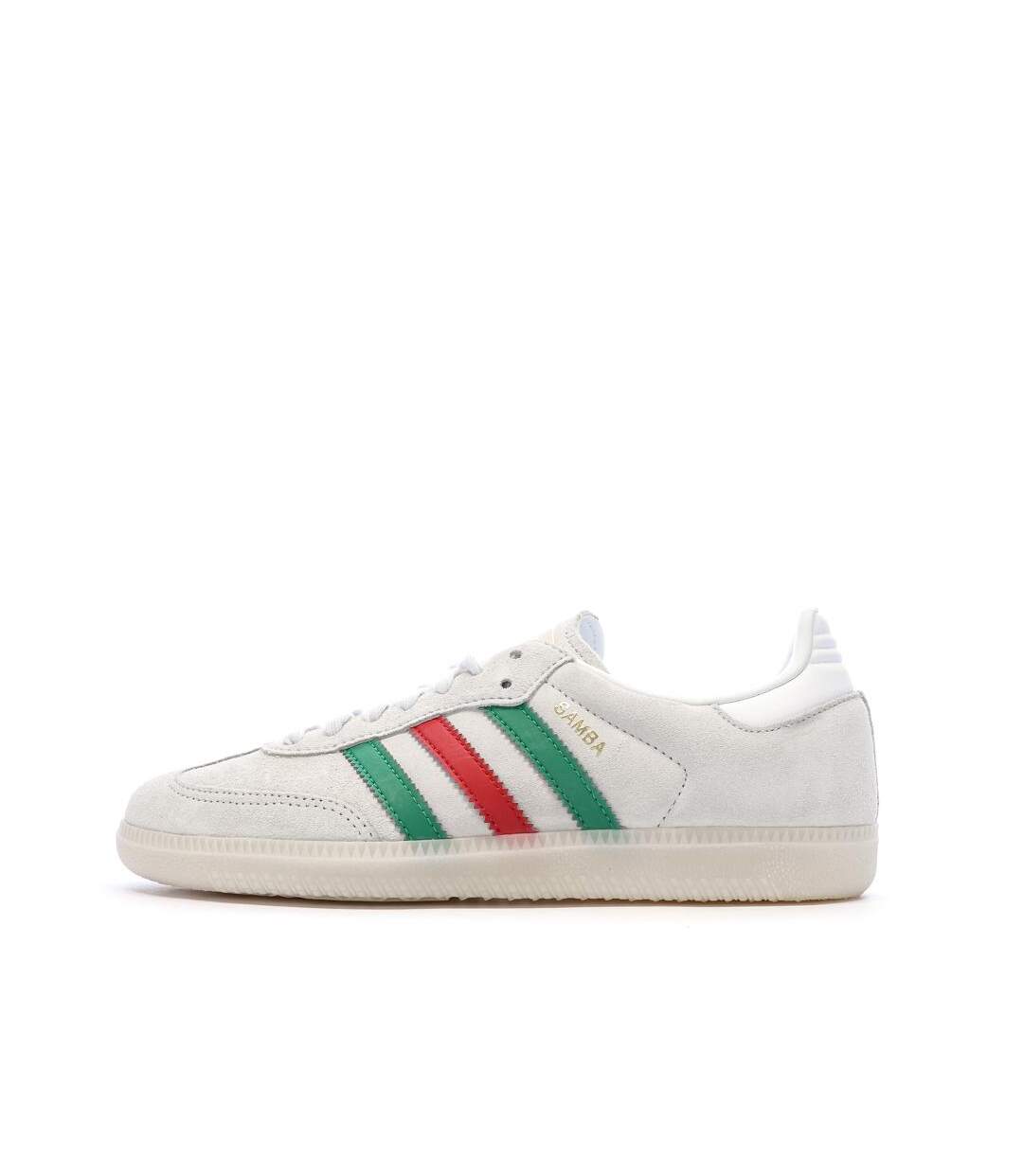 Baskets grises/vertes/rouges homme adidas samba-1
