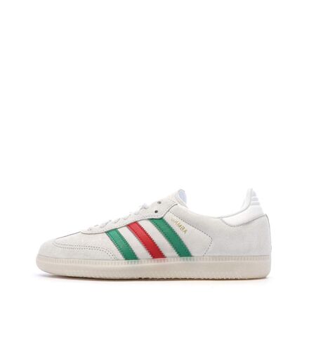 Baskets grises/vertes/rouges homme adidas samba