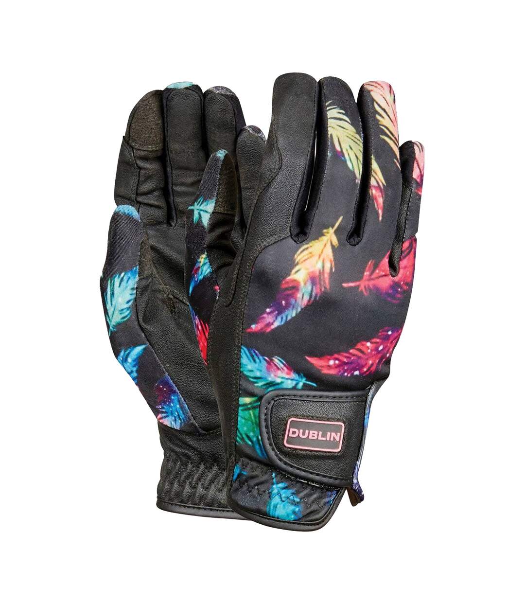 Feather Riding Gloves Black Dublin-3