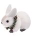 Statuette Déco Lapin Couronne 16cm Blanc-1