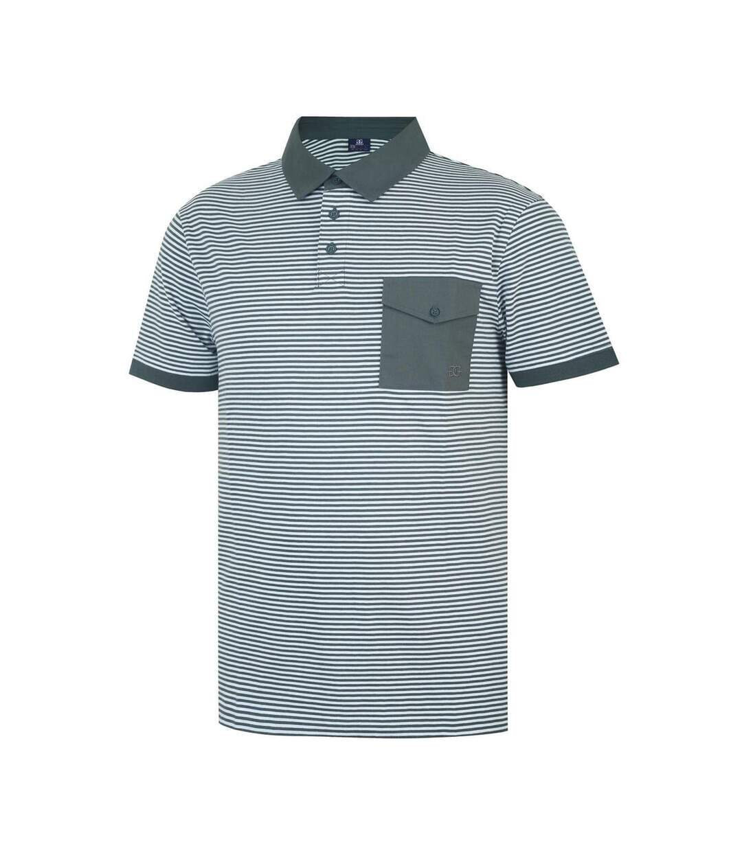 Polo Motif/style À Rayures Homme Anthracite Blanc Giorgio-3