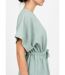 Blouse boutonnée et ceinturée, avec lin-4