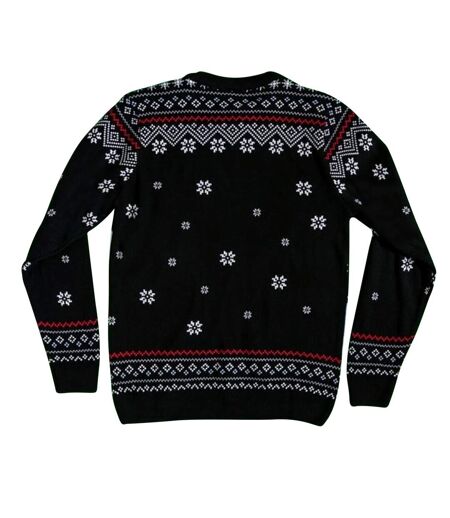 Gremlins Unisex Adult Skiing Gizmo Knitted Christmas Sweater (Black/White) - UTHE678