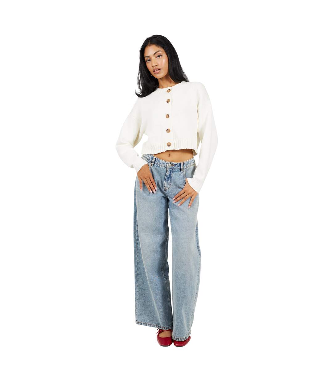 Cardigan Femme Blanc Cassé Brave Soul-1