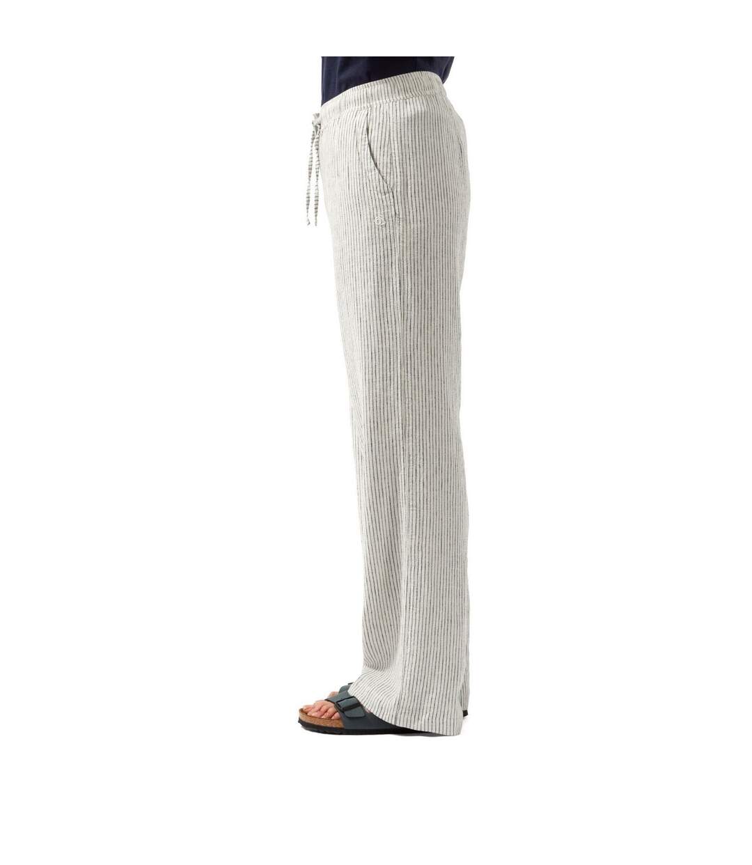 Craghoppers - Pantalon de détente LINAH - Femme (Blanc / Bleu marine) - UTCG1573