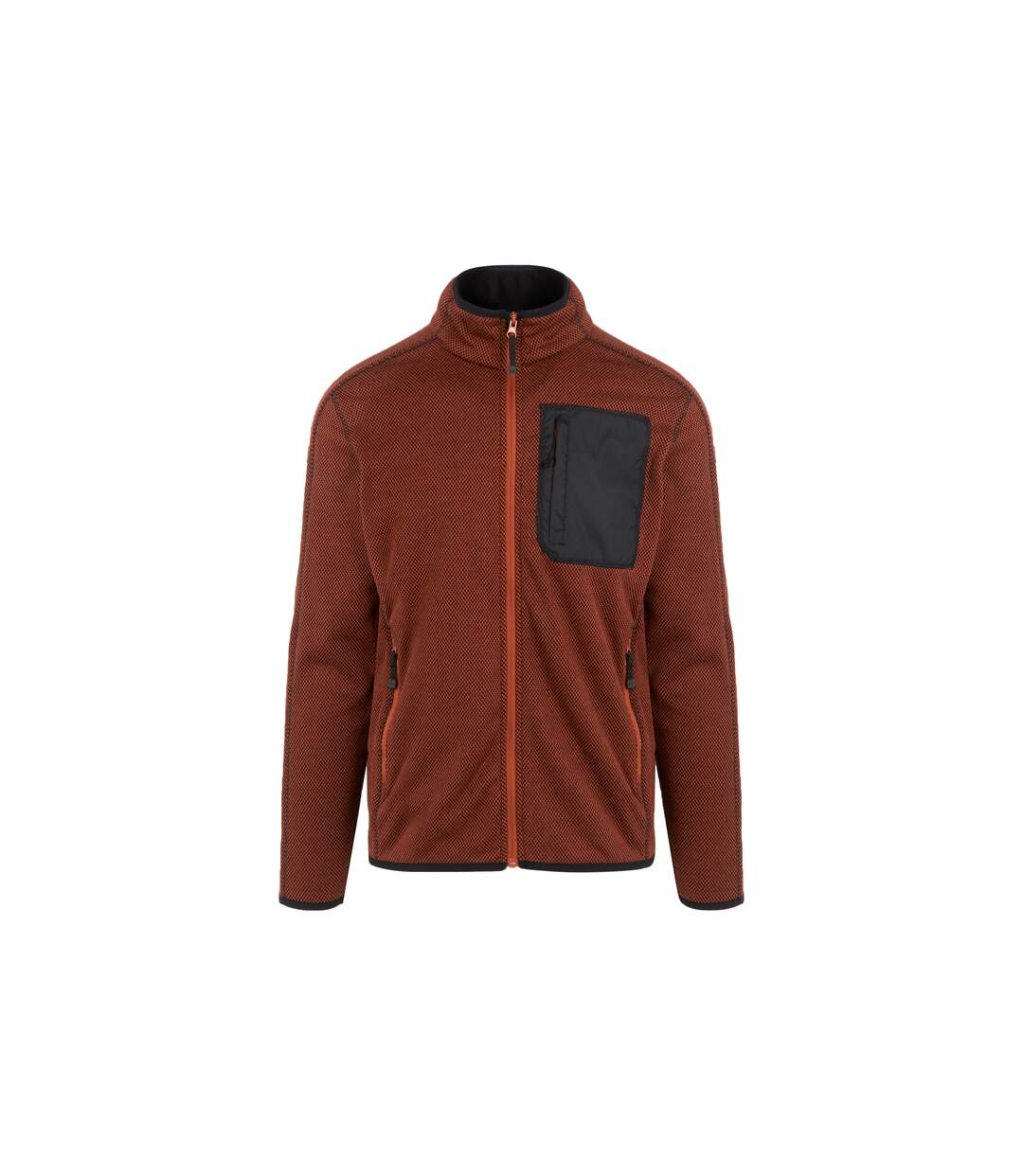 Mens kitom full zip fleece jacket red ochre marl Regatta