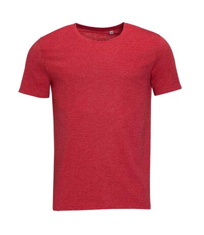 SOLS Mens Mixed Short Sleeve T-Shirt (Heather Red)