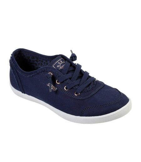 Unisex Adult Bobs B Cute Canvas Flat Trainers Navy Skechers