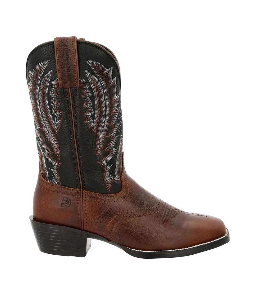 Bottes De Cowboy Westward Homme Marron Foncé Noir Durango-4