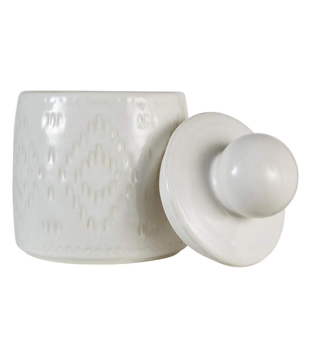 Boîte Déco en Céramique Mala 19cm Blanc-2