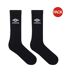 Pack Of 3  Mens Staple 1/2 Cushioned Terrycloth Sports Socks  Black White Umbro-1