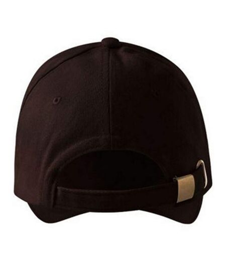 Casquette De Baseball Motif/style 6 Panneaux Marron Malfini