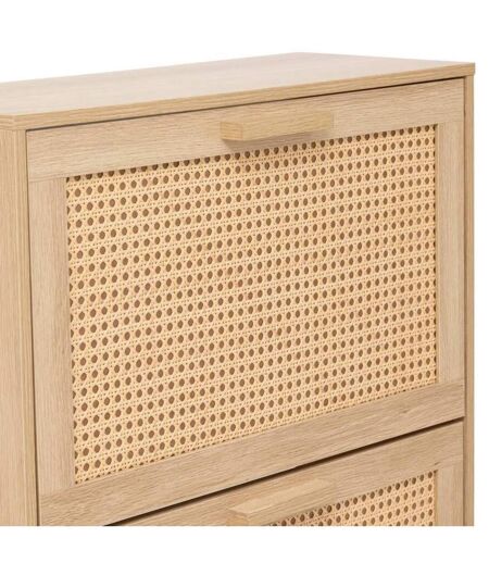 Range chaussures 3 portes effet cannage DRAWY - Beige