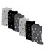 6 Pairs Ladies Stars and Trees Patterned Socks - Soft Cotton Rich Everyday Socks-3
