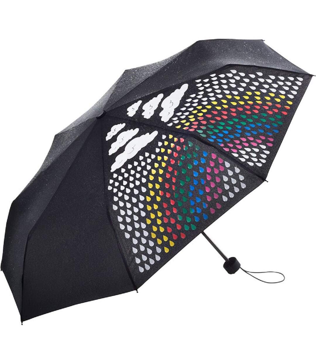 Parapluie de poche magic - FP5042C - noir - arc en ciel-1