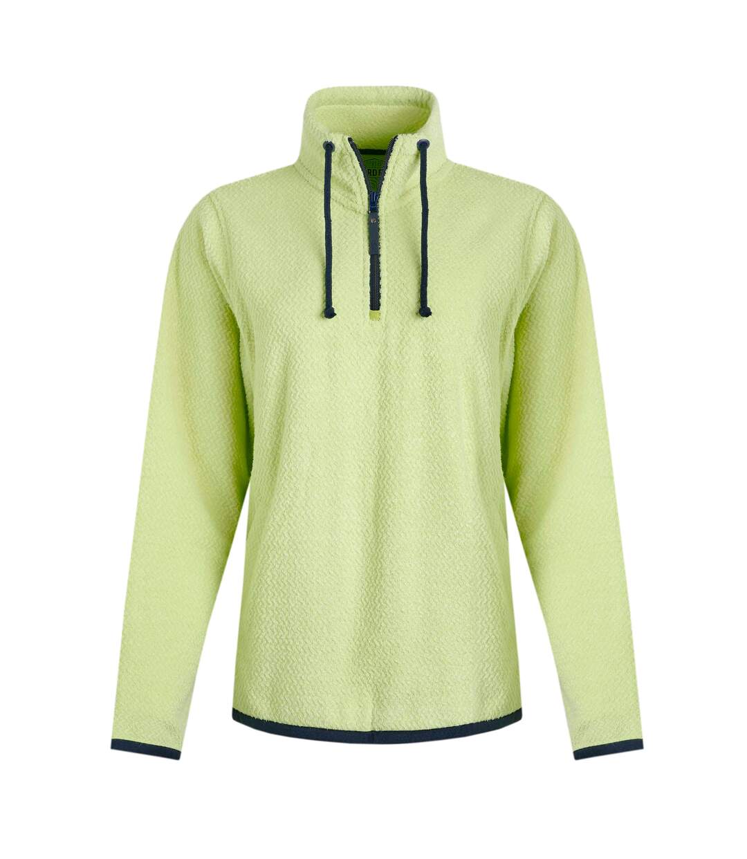 Womens/ladies odina zig zag fleece acid lime Weird Fish-1