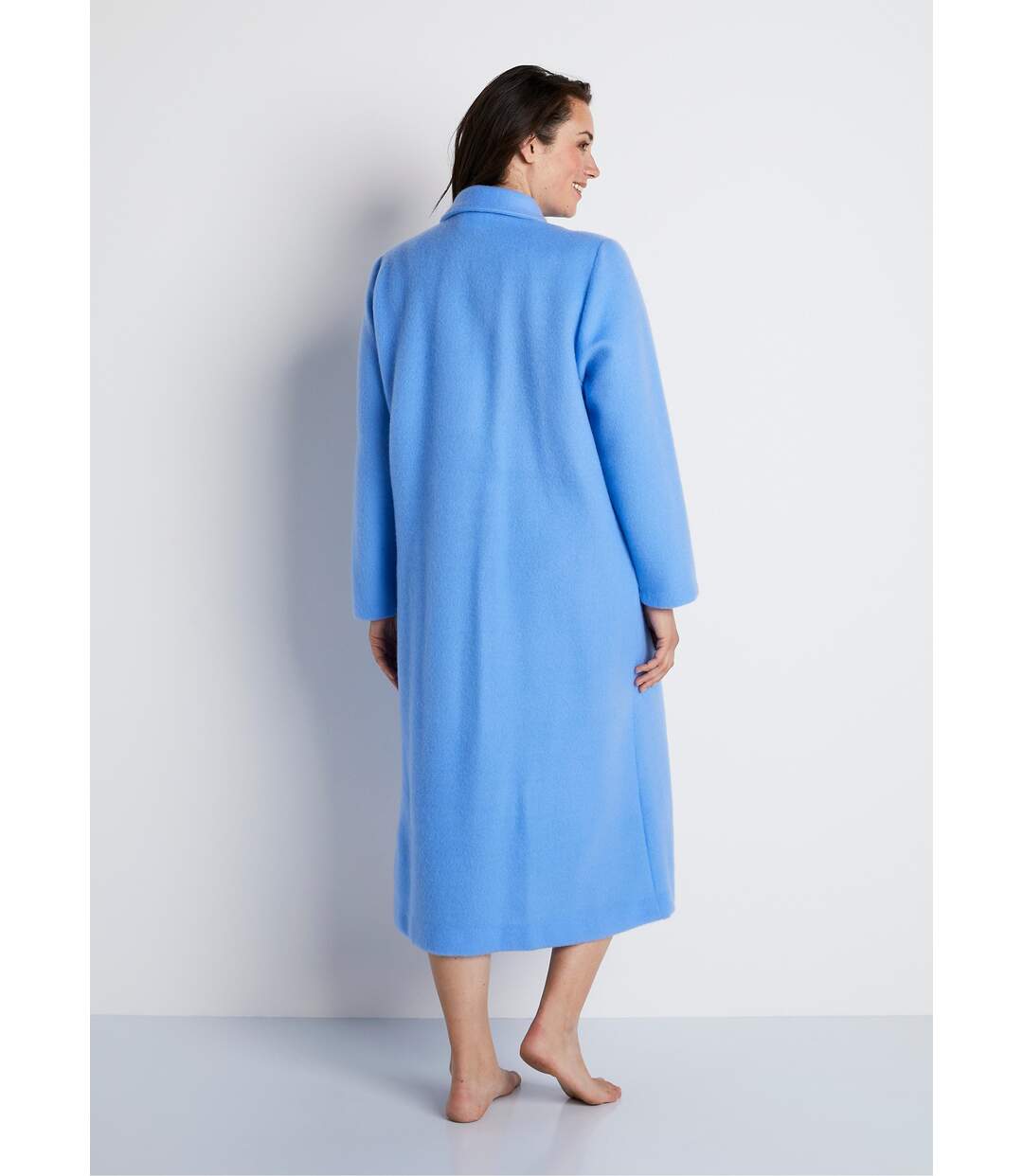 Peignoir robe de chambre brodé en Courtelle-2