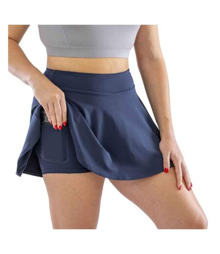 Jupe-short De Fitness Femme Bleu Marine Result Genuine Recycled