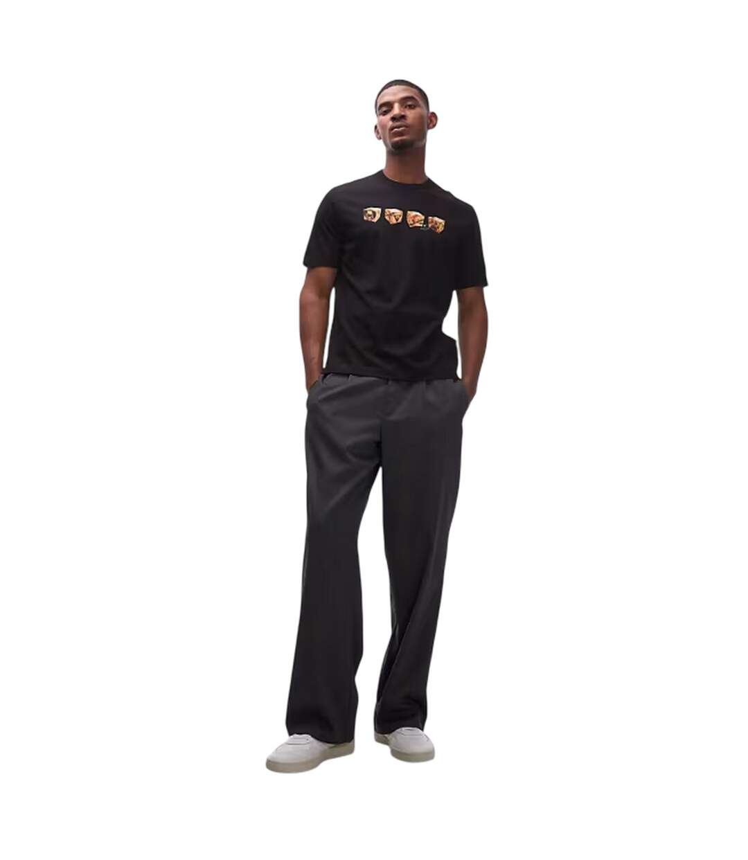 Mens Cubes Crew Neck T-shirt Black Paul Smith-1