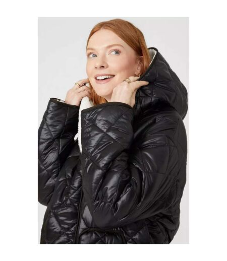 Maine Womens/Ladies Quilted Padded Reversible Coat (Black)