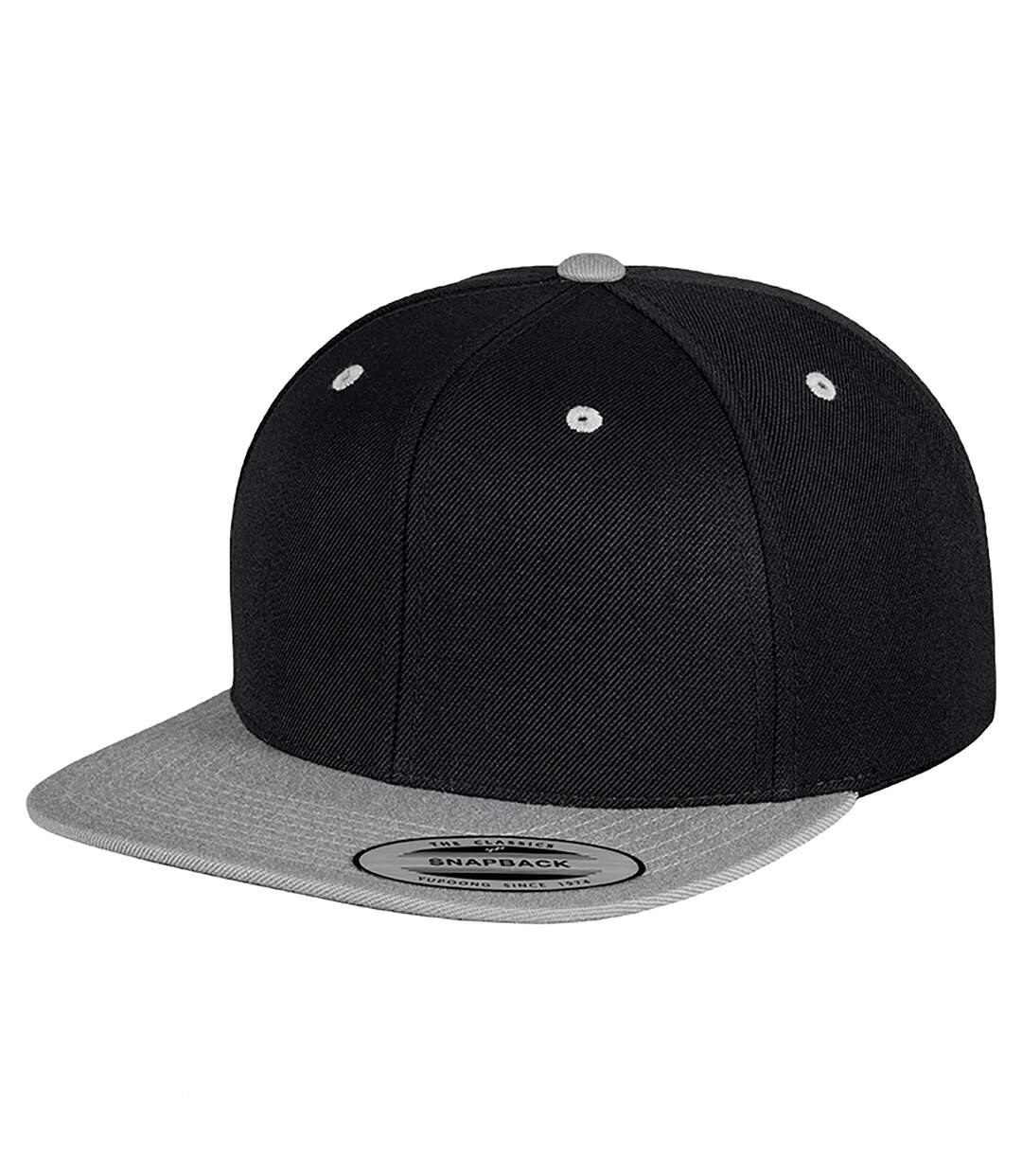 Casquette ajustable classique homme noir/argent Yupoong-1