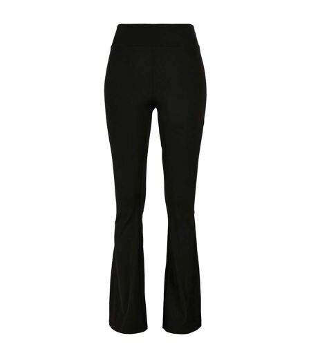Womens/ladies Recycled Flared High Waist Leggings Black Urban Classics