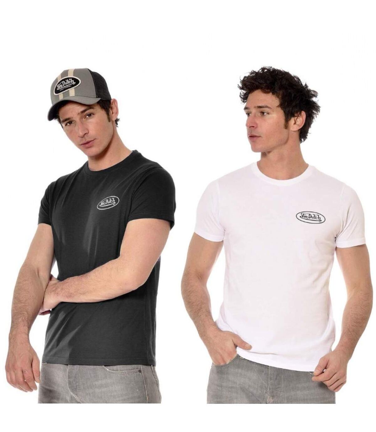 Lot de 2 T-shirt Von Dutch homme basic Essential