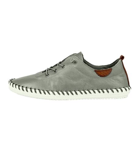 Tennis st ives femme gris / blanc Lunar