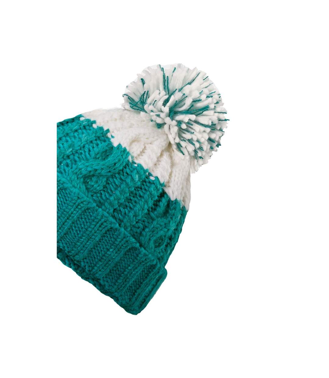 Apres beanie emerald/soft white Beechfield-3