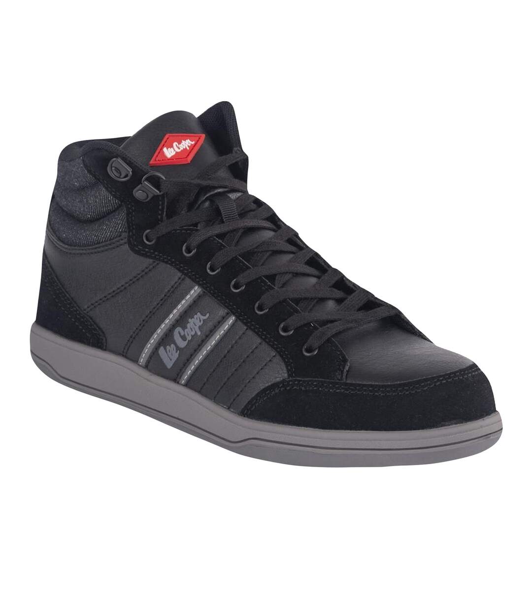 Unisex Adult Suede Safety Boots Black Grey Lee Cooper-1