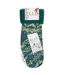 1 Pair Ladies Chunky Fair Isle Moccasin Grip Socks - Warm Winter Slipper Socks-2