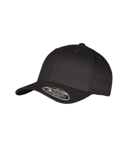 Flexfit Unisex Adult Woolly Combed Adjustable Cap (Black/Black)