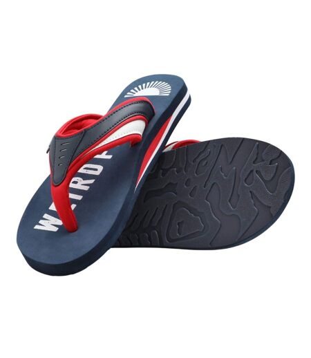 Mens columbia logo flip flops dark navy Weird Fish