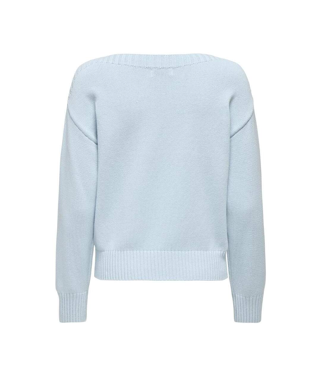 Pull bleu  clair femme jdy marie-2