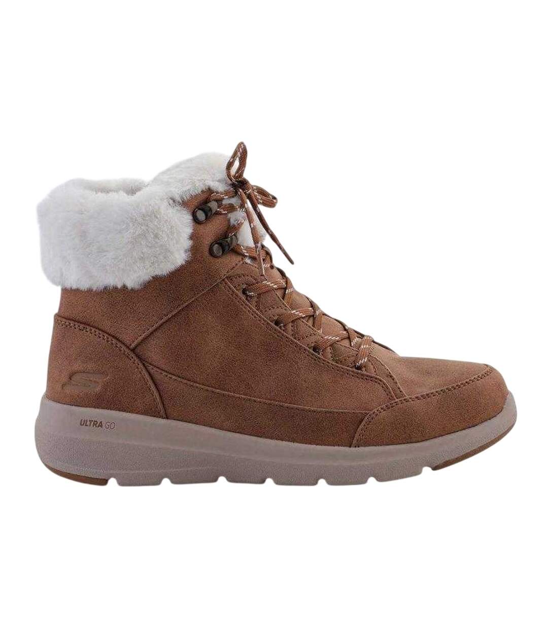 Après-skis On-the-go Glacial Ultra Woodlands Femme Marron Skechers-4