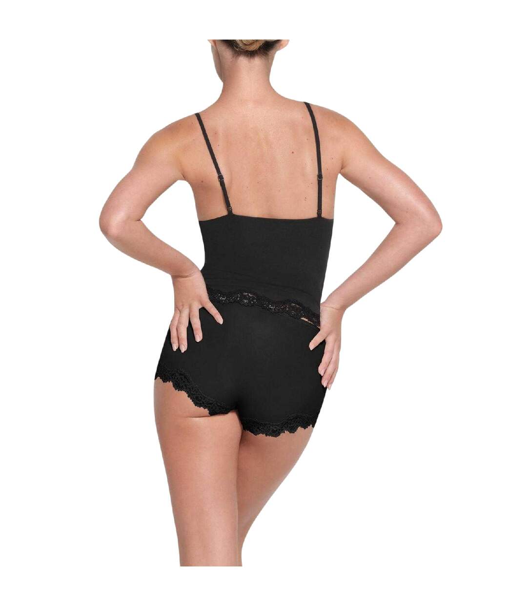Womens/ladies Fits Everybody Lace Triangle Cups Camisole Onyx Skims-2