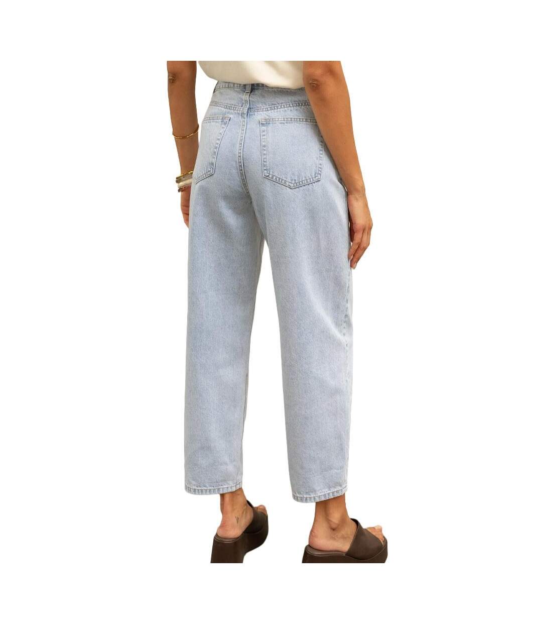 Jean barrel bleu femme oraije bony-2
