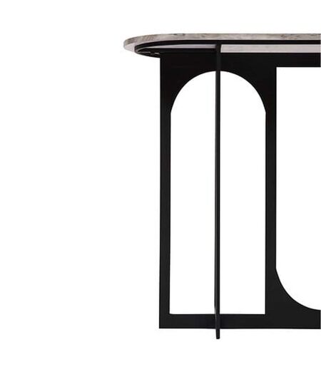 Console design effet marbre TUSCO - Noir