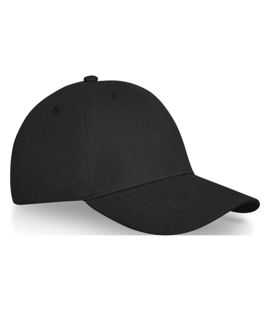 Unisex adult davis 6 panel cap solid black Elevate-4