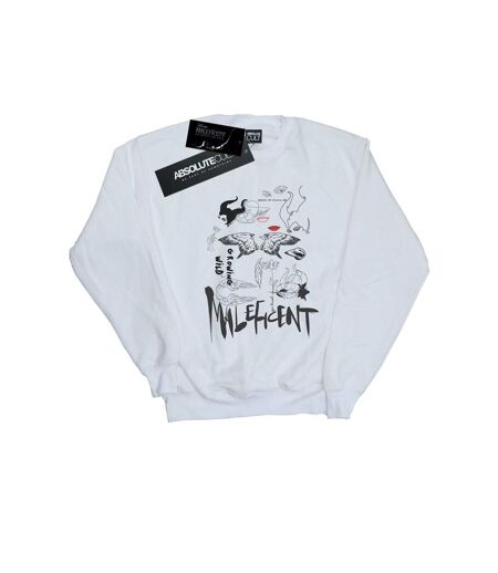 Disney Sweat Femme/Les femmes Maleficent Mistress Of Evil Growing Wild Collage Sweatshirt (Blanc) - UTBI26438