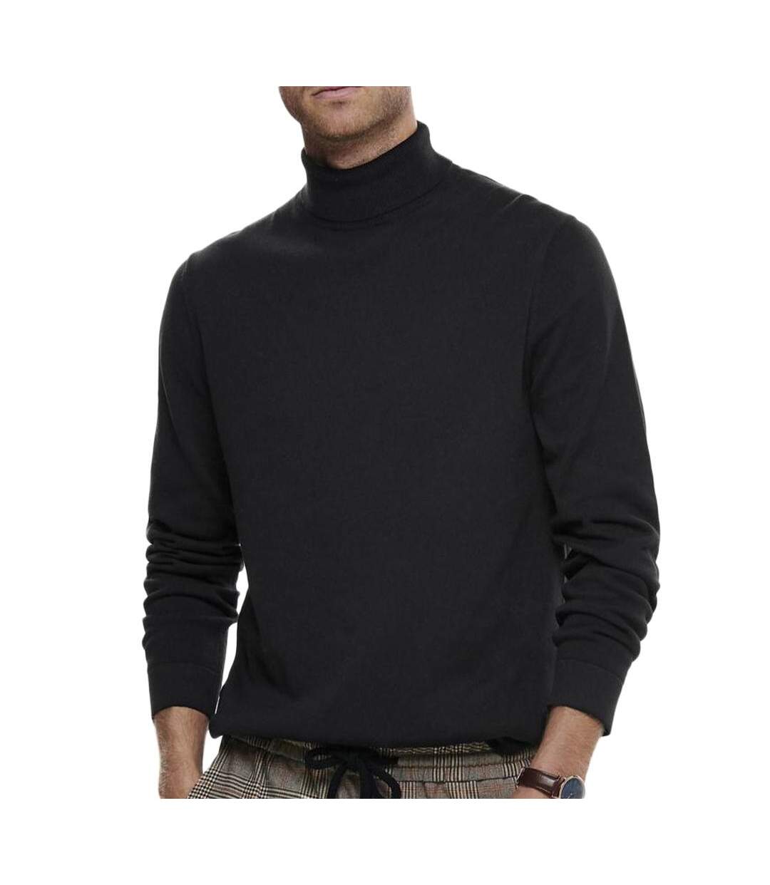 Pull noir homme only & sons roll-1