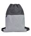 Sac À Cordon Gothenburg 43 Cm X 33 Cm Gris Foncé Gris Clair Chiné Bags2Go-1