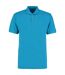 Mens workwear heather polo shirt turquoise Kustom Kit