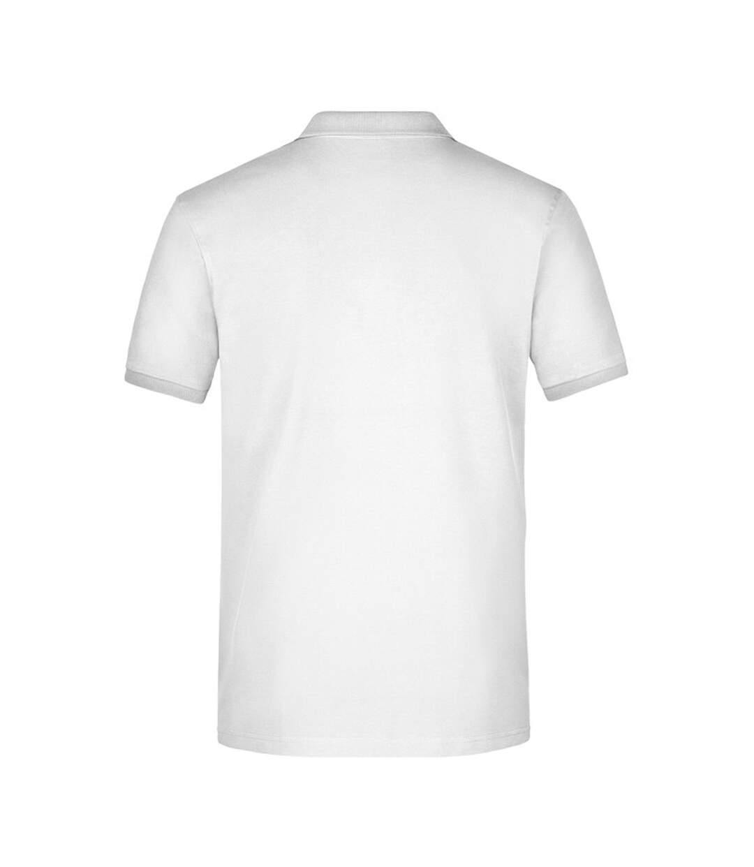 Polo Homme Blanc James And Nicholson-2