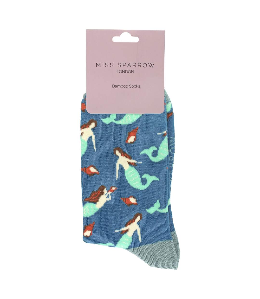 Miss Sparrow - Chaussettes Fantaisie Femme Bambou Motif Sirènes Douces-2
